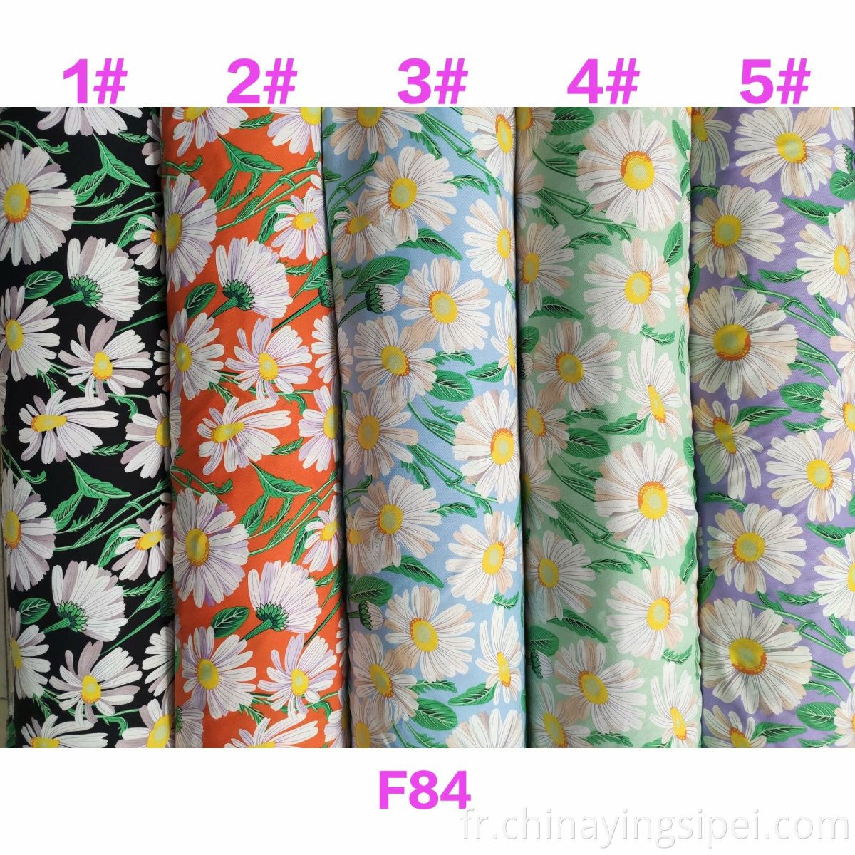 Vente de petites fleurs imprimées moyens moyens 100% de rayonne Twill Tissu de Noël 100% rayonne